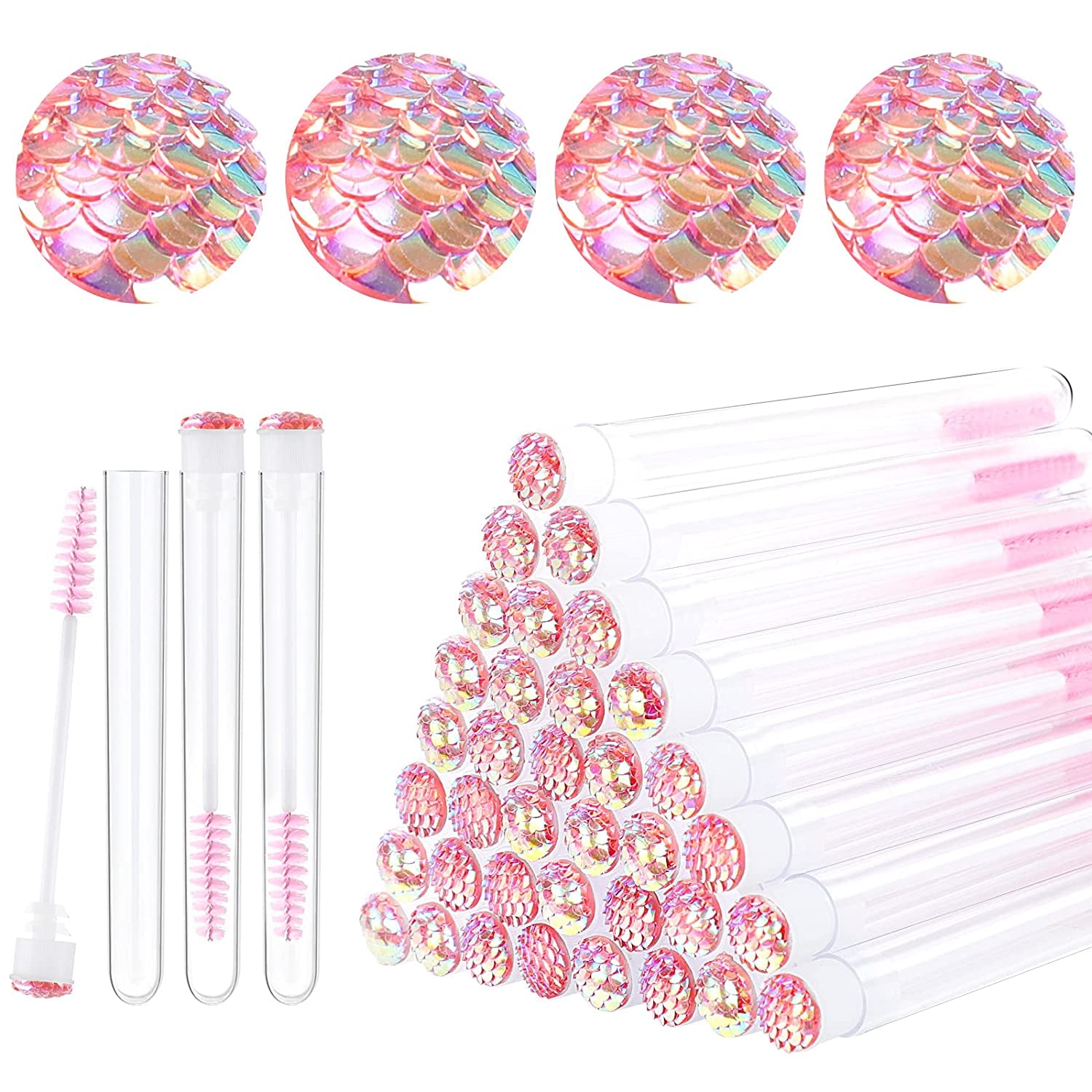 Dming 10Pcs Eyelash Brush Lash Wand Makeup Tool Eyelash Extension Supplies Cleaning Brush Diamond Mascara Mix Color Health & Beauty > Personal Care > Cosmetics > Cosmetic Tools > Makeup Tools Dming scale l pink 50 Count (Pack of 1)
