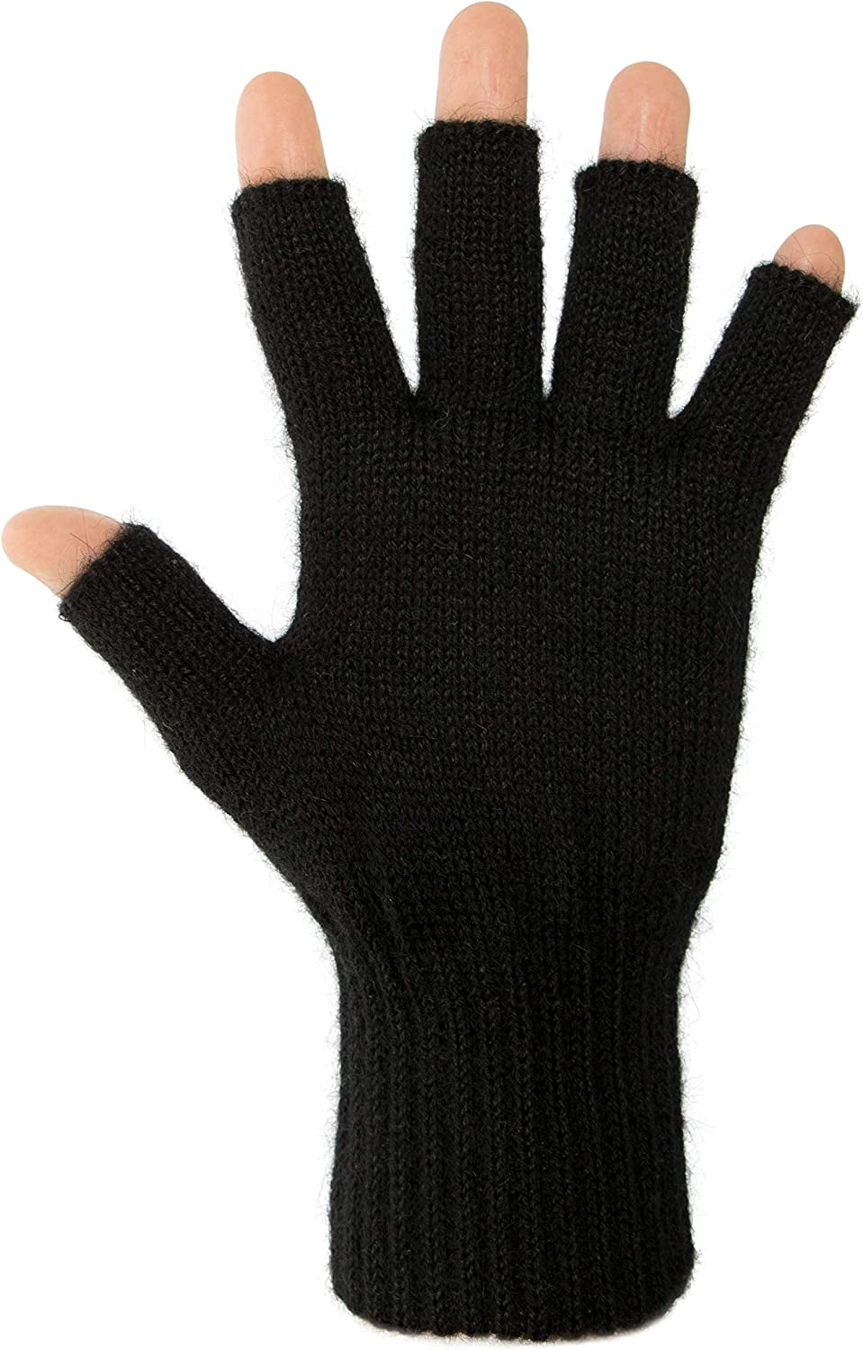 Darn Warm Alpaca Fingerless Gloves (90% Alpaca) Apparel & Accessories > Clothing Accessories > Gloves & Mittens AndeanSun Black Large