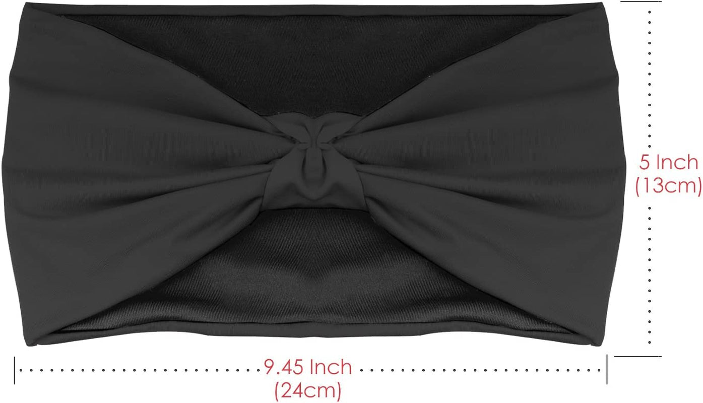 Moko Headband for Women, Versatile Turban Headband Hair Wrap Multi-Style Casual Sports Headwear, Stretchy Breathable Moisture Wicking Microfiber Head Wrap for Workout, Running, Yoga Apparel & Accessories > Clothing Accessories > Headwear MoKo
