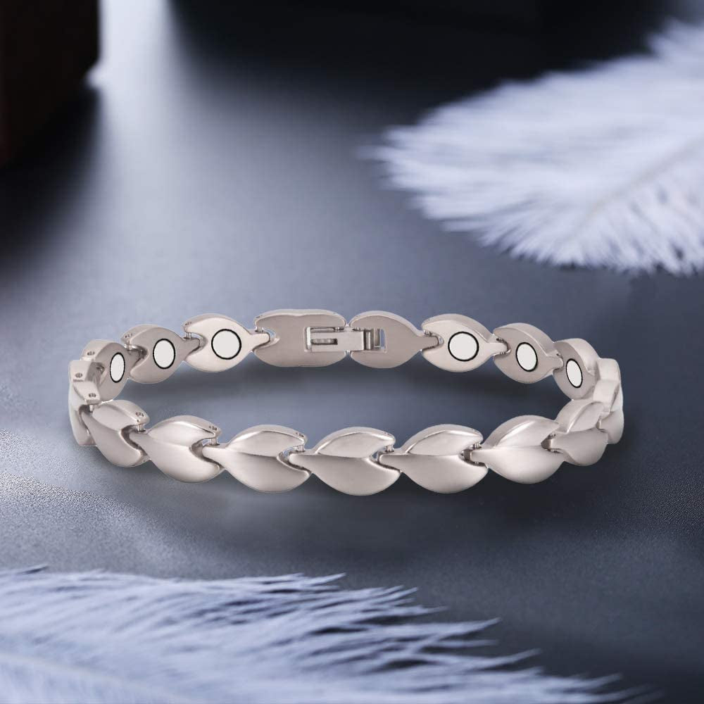 Wollet Titanium Magnetic Anklet Ankle Bracelet for Women with Magnets Jewelr Apparel & Accessories > Jewelry > Anklets Generic