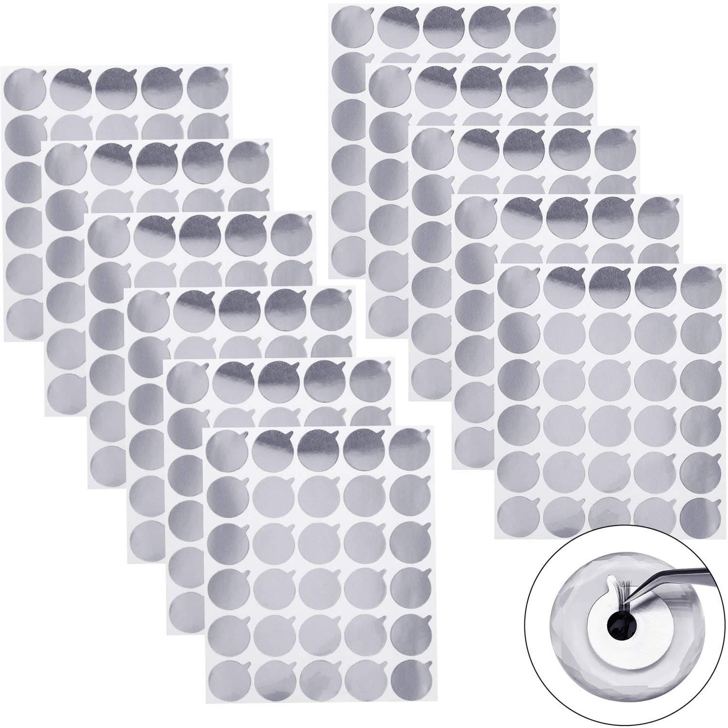 960 Pieces 1 Inch Disposable Eyelash Glue Stickers Waterproof Glue Aluminum Foil Stickers Eyelash Glue Holder Pallet Sticker for Makeup Tool Supplies Health & Beauty > Personal Care > Cosmetics > Cosmetic Tools > Makeup Tools Outus