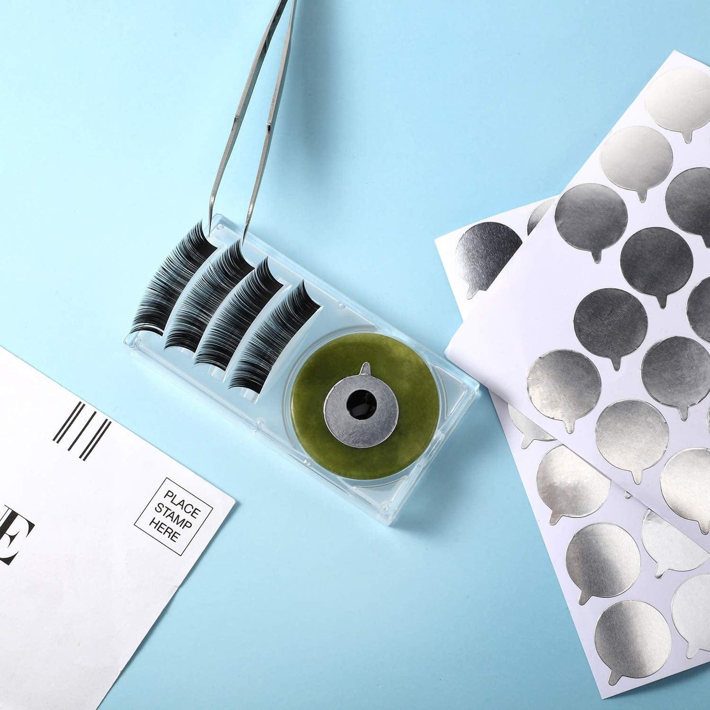 960 Pieces 1 Inch Disposable Eyelash Glue Stickers Waterproof Glue Aluminum Foil Stickers Eyelash Glue Holder Pallet Sticker for Makeup Tool Supplies Health & Beauty > Personal Care > Cosmetics > Cosmetic Tools > Makeup Tools Outus