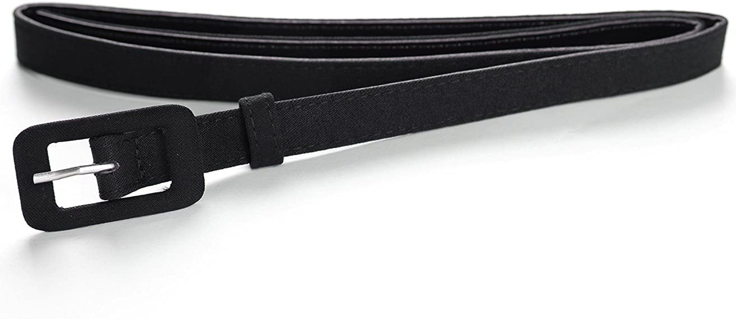 MUXXN Womens Belt- Solid Color Basic Belt for Casual Formal Dress or Jeans Apparel & Accessories > Clothing Accessories > Belts MUXXN Black Large