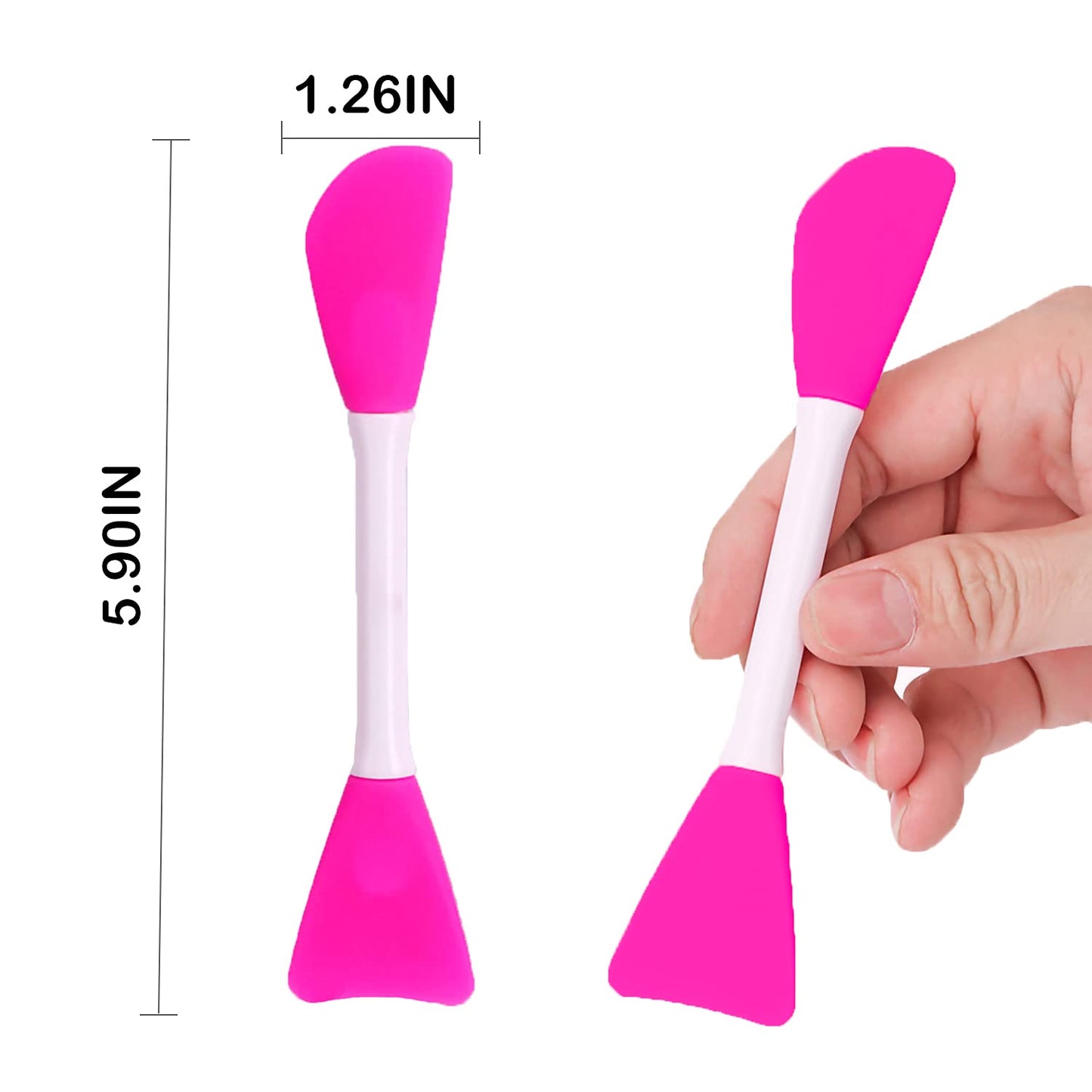 Rampula Mask Applicator Silicone Face Brush Face Mud Cream,Clay Mask,Diy,Modeling Mask Brushes DIY Mud Mixing Spatula Double-End Handheld Scoop Skin Care Make up Foundation Gel Cosmetic Tool Health & Beauty > Personal Care > Cosmetics > Cosmetic Tools > Makeup Tools RamPula