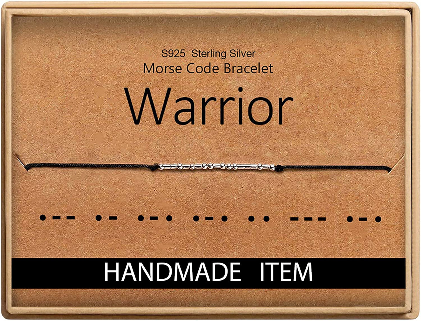 Inspirational Gifts for Women Morse Code Bracelets for Women Funny Bracelet for Friend Funny Christmas Gift for Women Apparel & Accessories > Jewelry > Bracelets Monily 21-WARRIOR