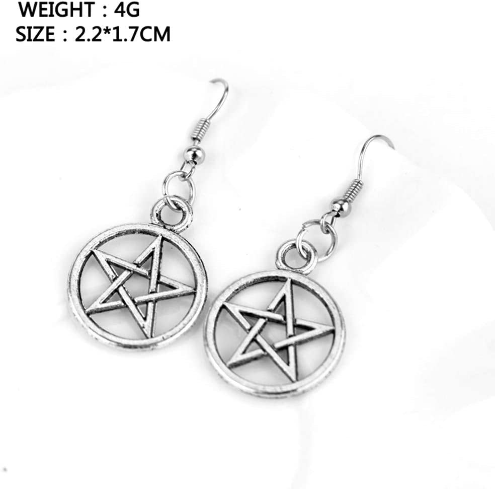 Silver Pentagram Earrings // Pentacle // Alternative Jewellery // Halloween // Witch // Pagan Apparel & Accessories > Jewelry > Earrings Legendary