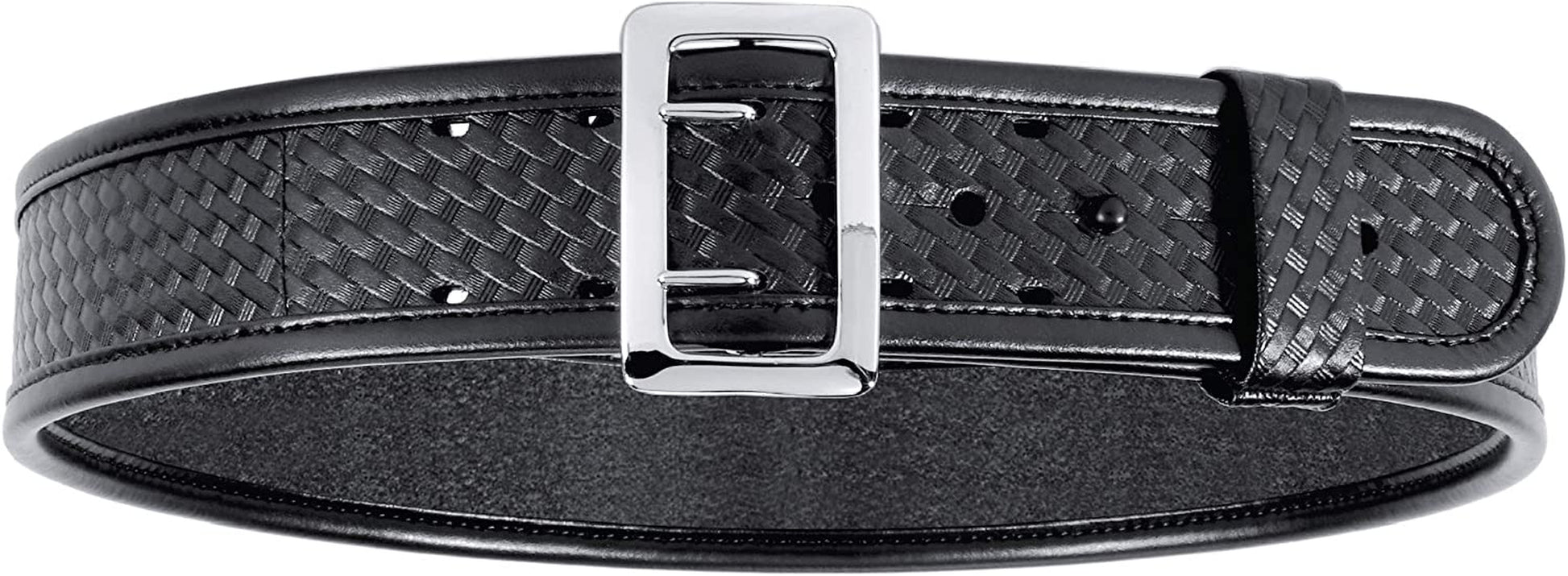 BIANCHI 7960 Sam Browne Duty Belt - 2.25" Apparel & Accessories > Clothing Accessories > Belt Buckles BIANCHI Basketweave - Chrome Snap 46