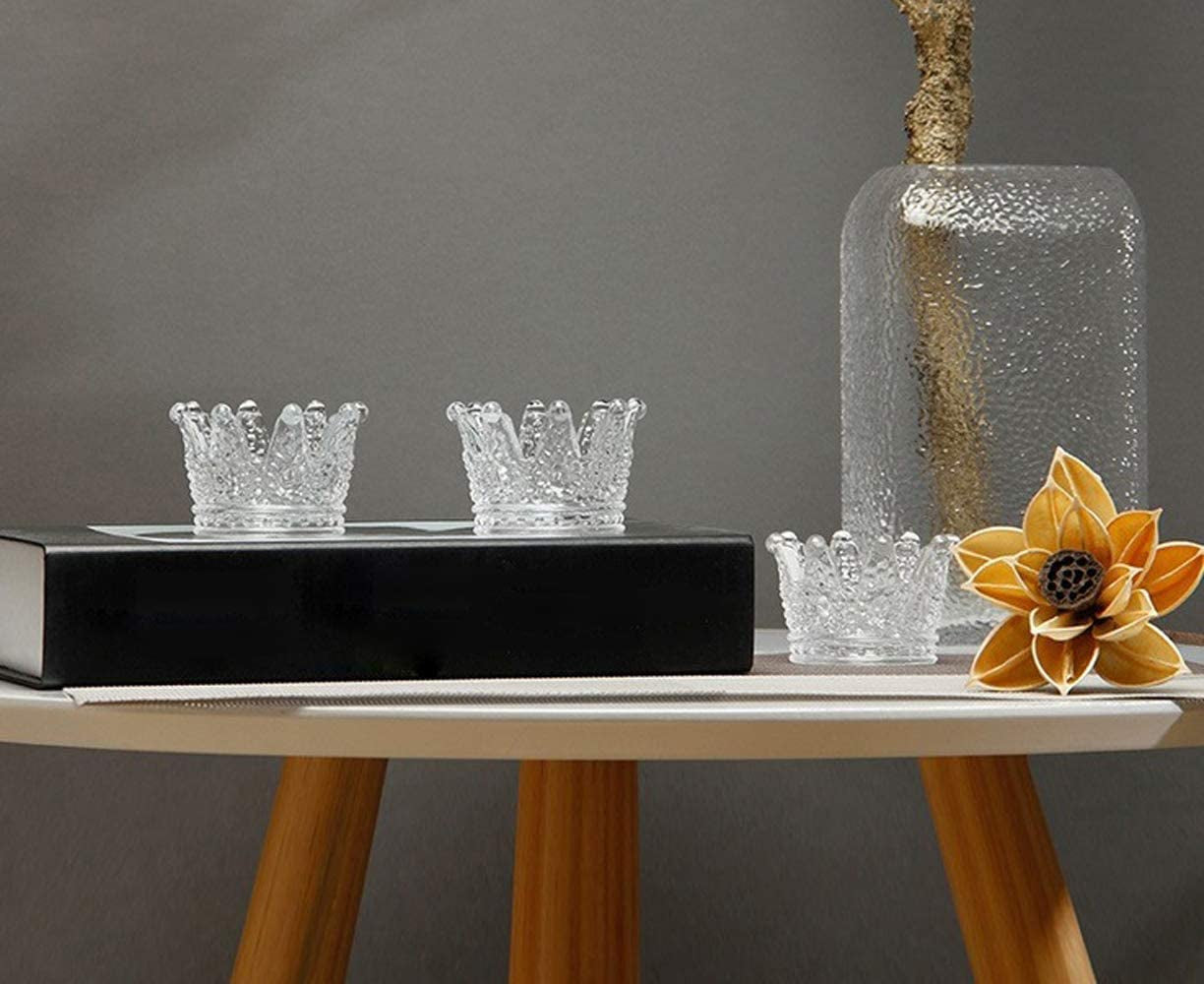 Vixdonos Crown Glass Tealight Candle Holder Set of 12 Clear Votive Candle Holders for Wedding, Party and Home Decor Apparel & Accessories > Jewelry > Anklets Vixdonos