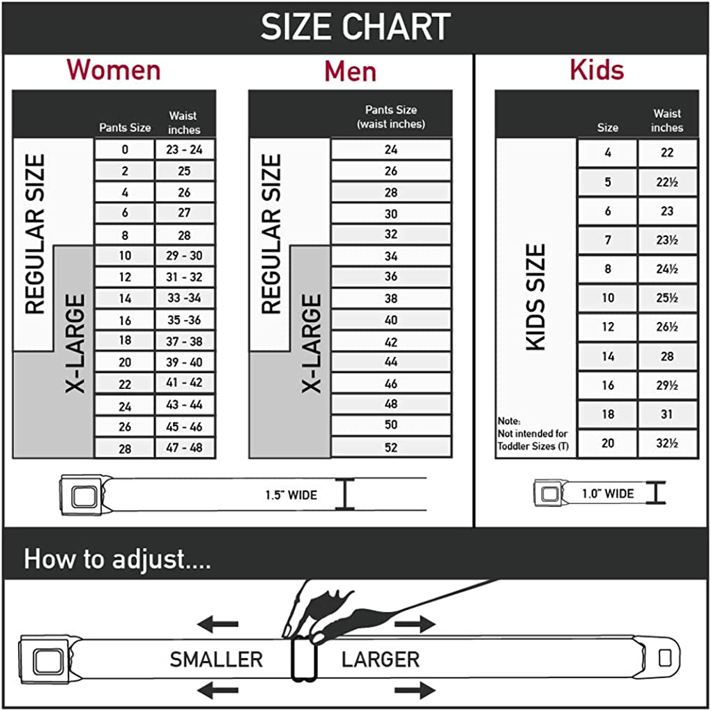 Buckle-Down Seatbelt Belt - Black - 1.0" Wide - 20-36 Inches in Length Apparel & Accessories > Clothing Accessories > Belts Buckle-Down