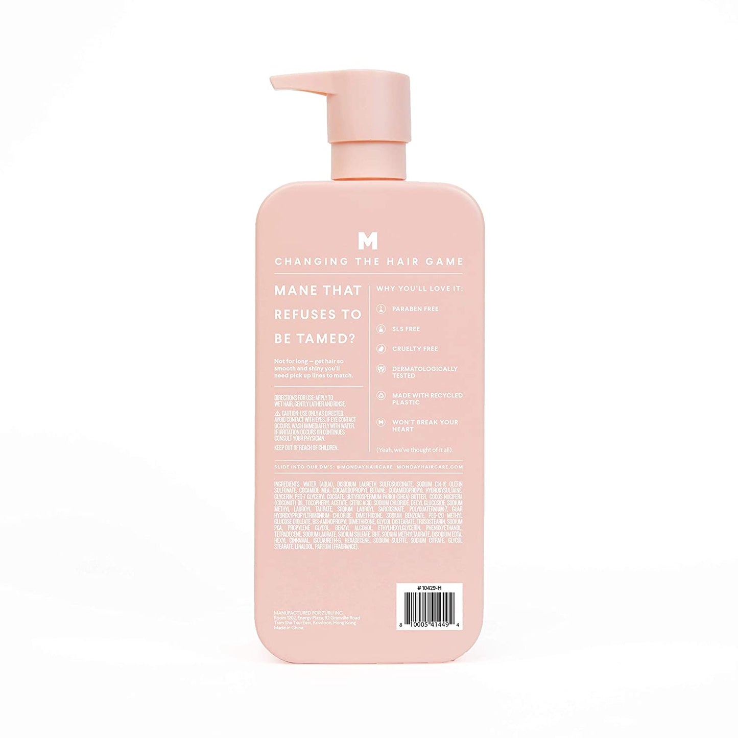 MONDAY HAIRCARE Smooth Shampoo + Conditioner Bathroom Set (2 Pack) 30Oz Each for Frizzy, Coarse, and Curly Hair, Made from Coconut Oil, Shea Butter, & Vitamin E, All-Natural, 100% Recycled Bottles Health & Beauty > Personal Care > Hair Care MONDAY HAIRCARE