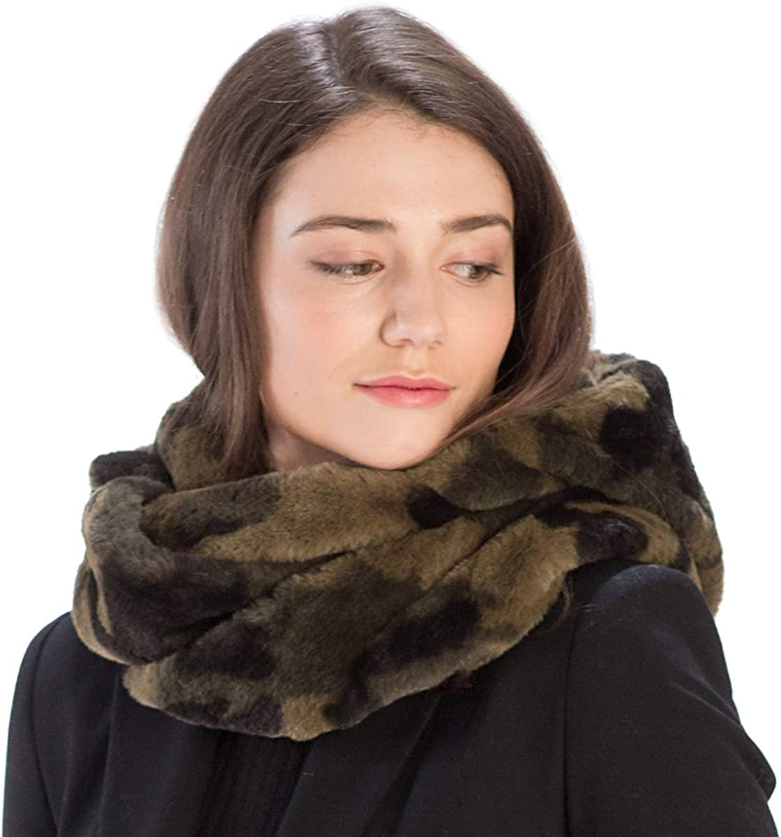 Fashion 21 Women'S Soft Faux Fur Infinity Scarf & Infinity Hood Scarf Head Scarf Wrap (2 Styles) Apparel & Accessories > Clothing Accessories > Scarves & Shawls Fashion 21 Hooded - Camouflage Print