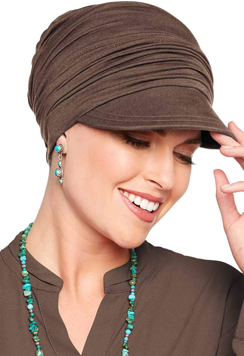 Cardani Slouchy Newsboy Hat - Viscose from Bamboo Slouch Caps for Women Apparel & Accessories > Clothing Accessories > Headwear Cardani Luxury Bamboo - Mocha One Size