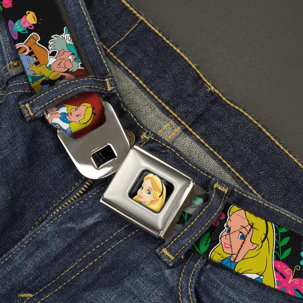 Buckle-Down Men Seatbelt Belt Alice in Wonderland WDY022, Alice'S Encounters in Wonderland, 1.0" Wide, 20-36" Long Apparel & Accessories > Clothing Accessories > Belts Buckle-Down