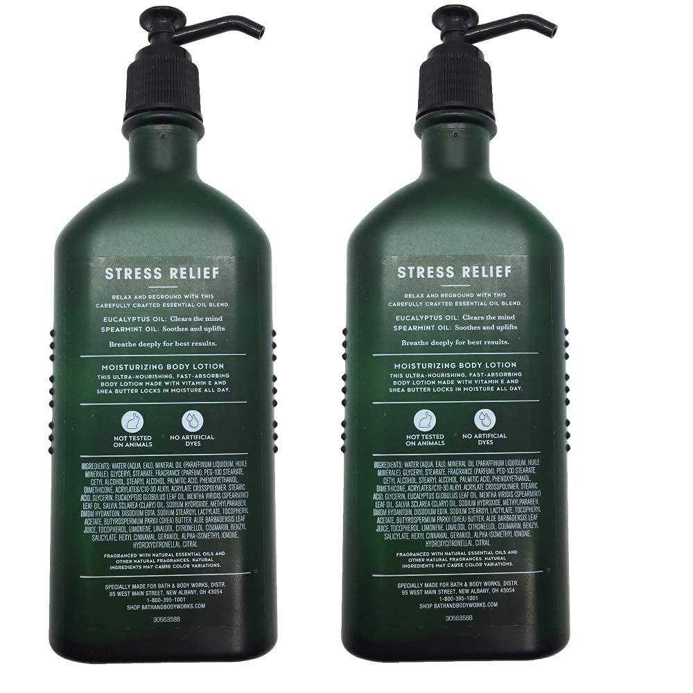 Bath & Body Works Aromatherapy Stress Relief - Eucalyptus + Spearmint Body Lotion, 6.5 Fl Oz, 2-Pack Health & Beauty > Personal Care > Cosmetics > Bath & Body Bath & Body Works
