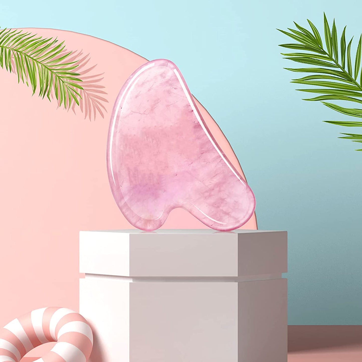Gua Sha Facial Tools, Kugge Natural Rose Quartz Gua Sha Stone for Anti-Aging, Reduce Puffiness, Guasha Massage Tool for Face & Body SPA Health & Beauty > Personal Care > Cosmetics > Cosmetic Tools > Skin Care Tools Kugge