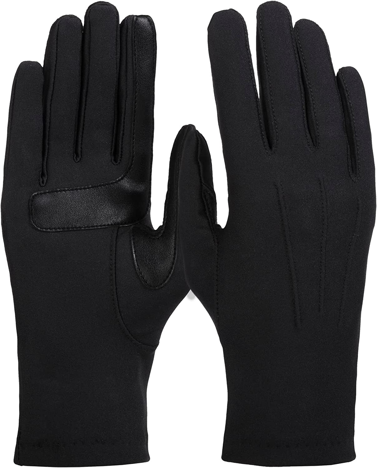 Isotoner Women'S Spandex Cold Weather Stretch Gloves with Warm Fleece Lining Apparel & Accessories > Clothing Accessories > Gloves & Mittens Isotoner Black One Size