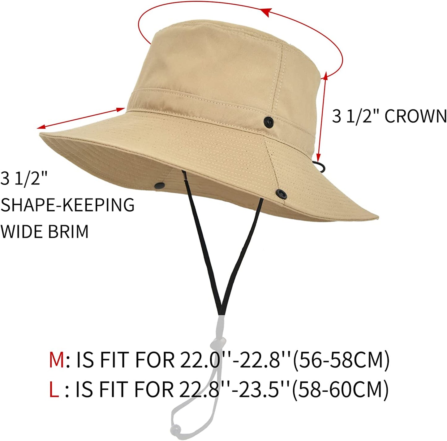 ENJOYFUR Womens Wide Brim Sun Hats with Sun Protection Summer Outdoor UPF Hat Unisex Mens Fishing Camping Hats Apparel & Accessories > Clothing Accessories > Hats ENJOYFUR