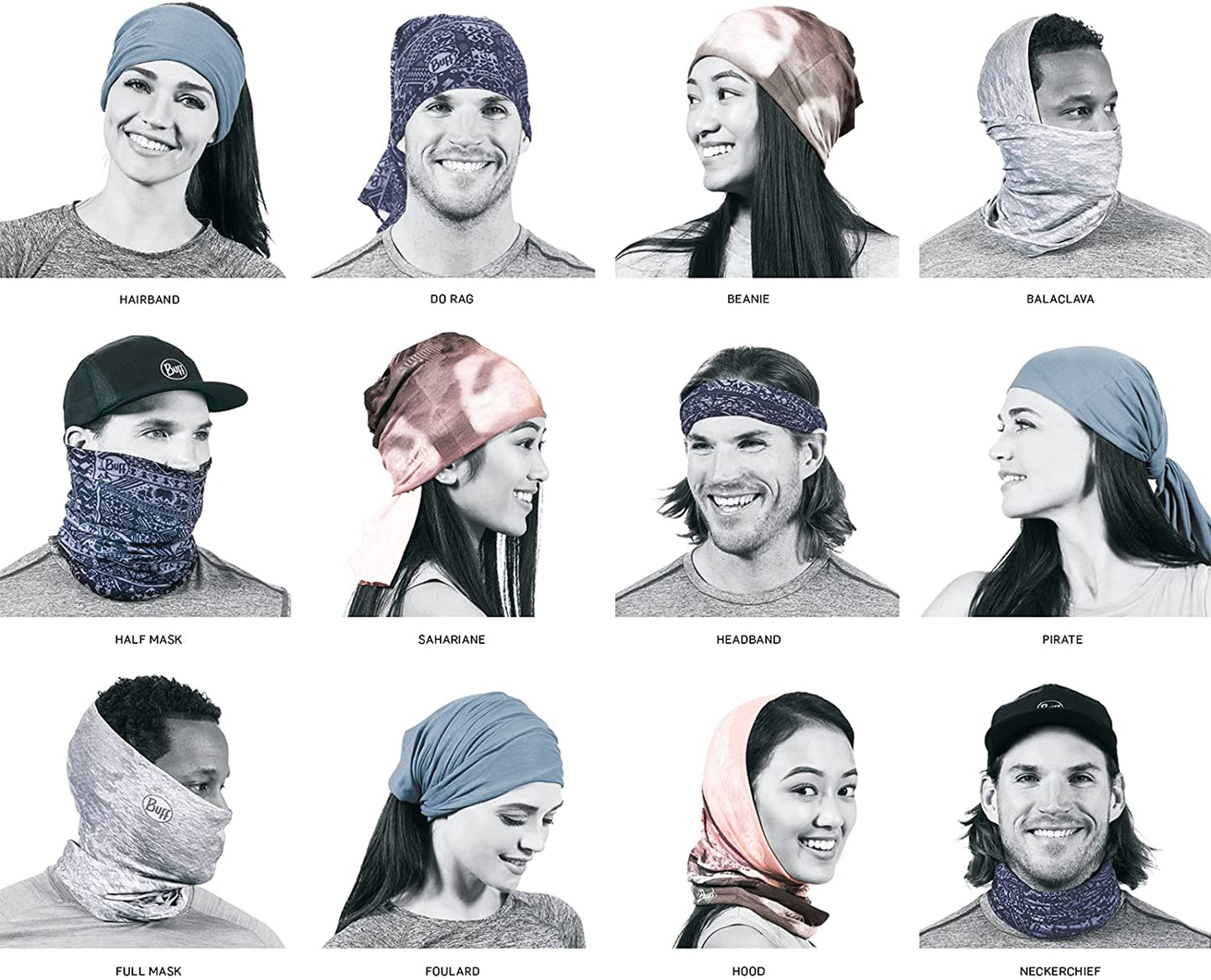BUFF Womens Original Ecostretch Ultra Stretch Fabric Worn 12+ Ways Apparel & Accessories > Clothing Accessories > Headwear BUFF