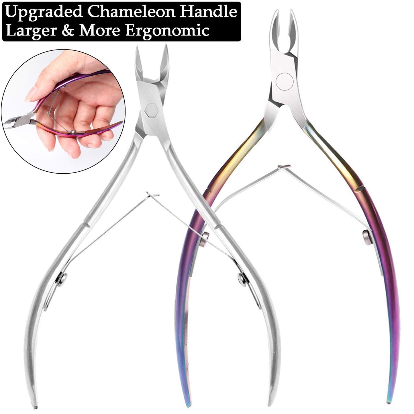 Cuticle Trimmer Cuticle Cutter Nippers Clippers - Ejiubas Cuticle Remover Tool Professional Stainless Steel Cuticle Scissors Manicure Pedicure Tool for Fingernails Not Include Cuticle Pusher Health & Beauty > Personal Care > Cosmetics > Cosmetic Tools > Nail Tools Ejiubas