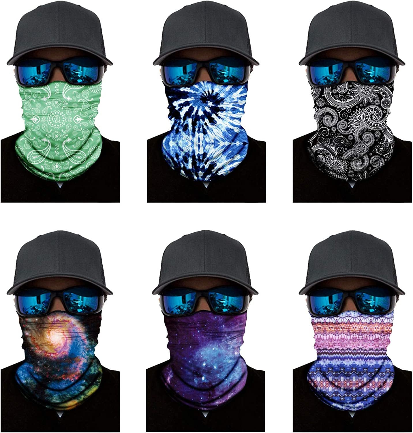Oureamod Wide Headbands for Men and Women Athletic Moisture Wicking Headwear for Sports,Workout,Yoga Multi Function (Fantasy) Apparel & Accessories > Clothing Accessories > Headwear Oureamod