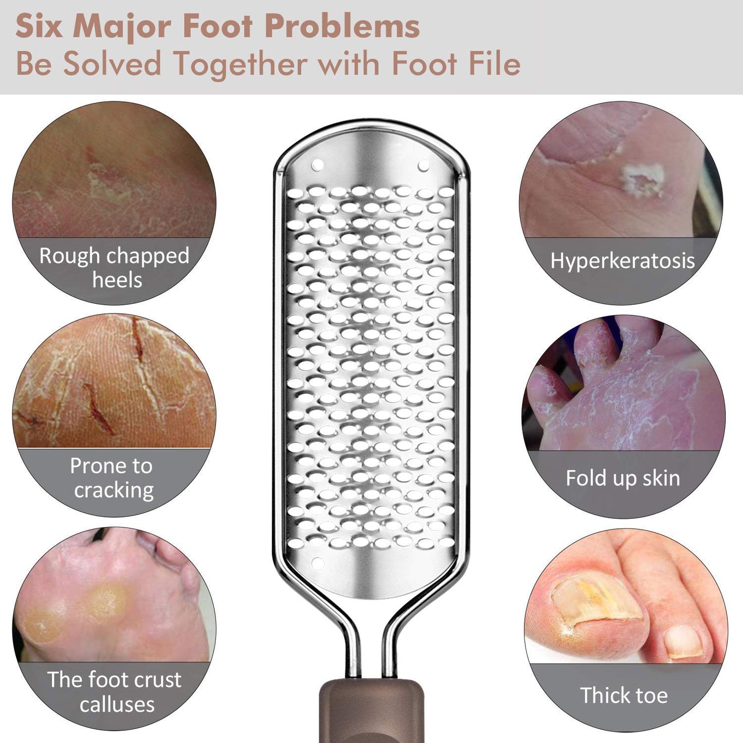 Colossal Foot Grater Foot File - Foot Rasp Callus Remover Btartbox Large Stainless Steel Foot Scrubber Foot Care Pedicure Tools for Wet and Dry Feet Health & Beauty > Personal Care > Foot Care BTArtbox
