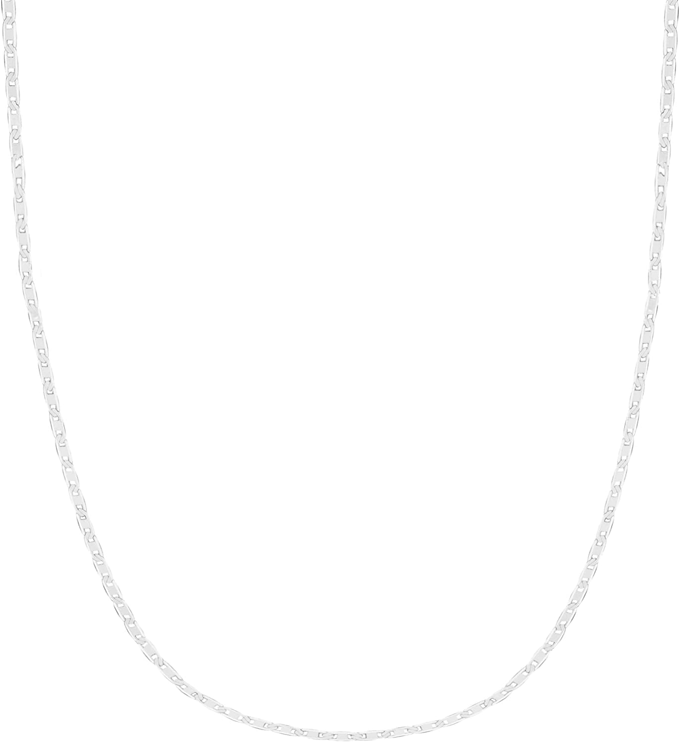 Ritastephens Italian Sterling Silver Mariner Link Chain Anklet, Bracelet, or Necklace (1.8Mm, 2.7Mm) Apparel & Accessories > Jewelry > Anklets Ritastephens Dainty Necklace 20.0 Inches