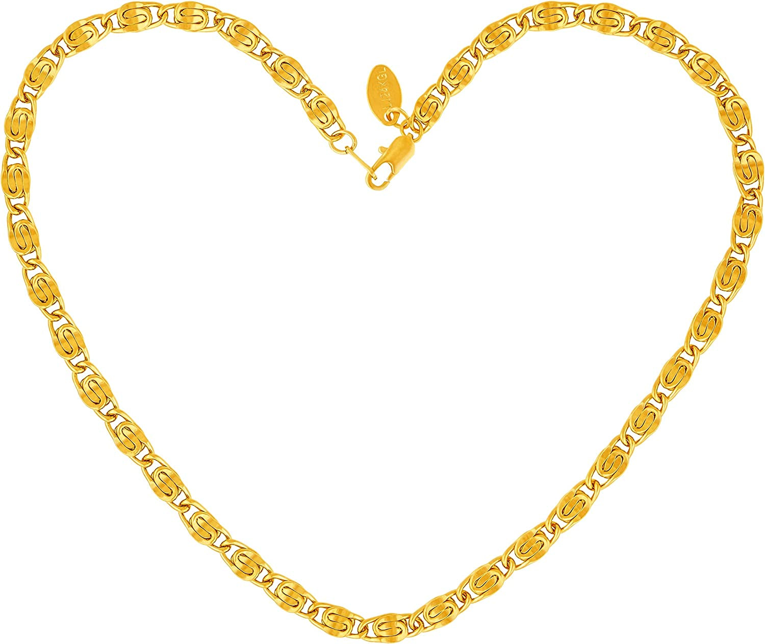 LIFETIME JEWELRY Diamond Cut Scroll Anklet for Women & Girls 24K Gold Plated Bracelet Apparel & Accessories > Jewelry > Anklets LIFETIME JEWELRY 5mm 10.0 Inches