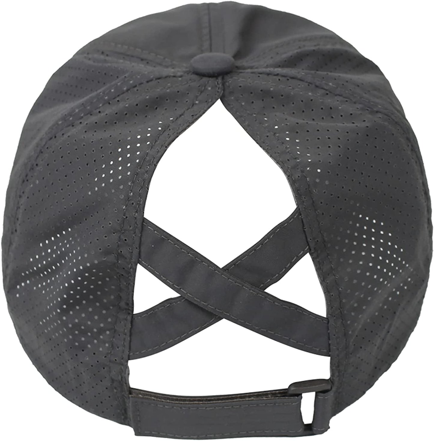 Mukeyo Womens Criss Cross Ponytail Baseball Cap Adjustable Messy High Bun Ponycap Quick Drying Hat Apparel & Accessories > Clothing Accessories > Hats KYLIE MAX