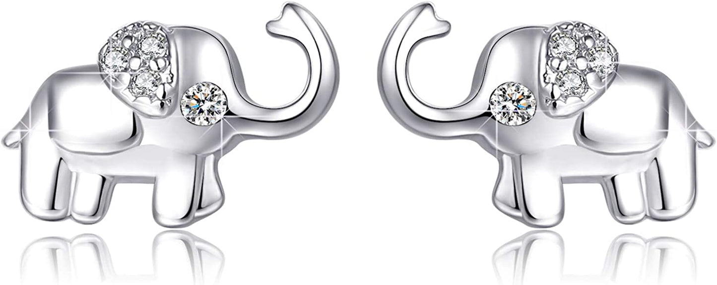 Onesight Elephant Bracelet/Anklets/Necklace/Earring for Women 925 Sterling Silver Elephants Bracelets Jewelry Apparel & Accessories > Jewelry > Anklets OneSight Elephant Earrings