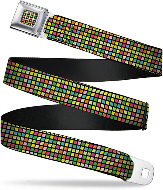 Buckle-Down Seatbelt Belt - RZ Mini Checkers Black/Multi Color - 1.0" Wide - 20-36 Inches in Length Apparel & Accessories > Clothing Accessories > Belts Buckle-Down 1.0" Wide - 20-36 Inches in Length