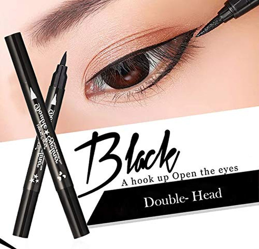 Fantexy Double-Headed Eyeliner Stamp, Eyeliner Pencil Pen with Eye Makeup Stamp, Waterproof, Double Sided & Long Lasting Seal Tattoo Makeup Tool Black No Smudge (Heart/Moon/Star/Flowers)Shape Stamp Pen 4 Pcs Health & Beauty > Personal Care > Cosmetics > Cosmetic Tools > Makeup Tools FANTEXY