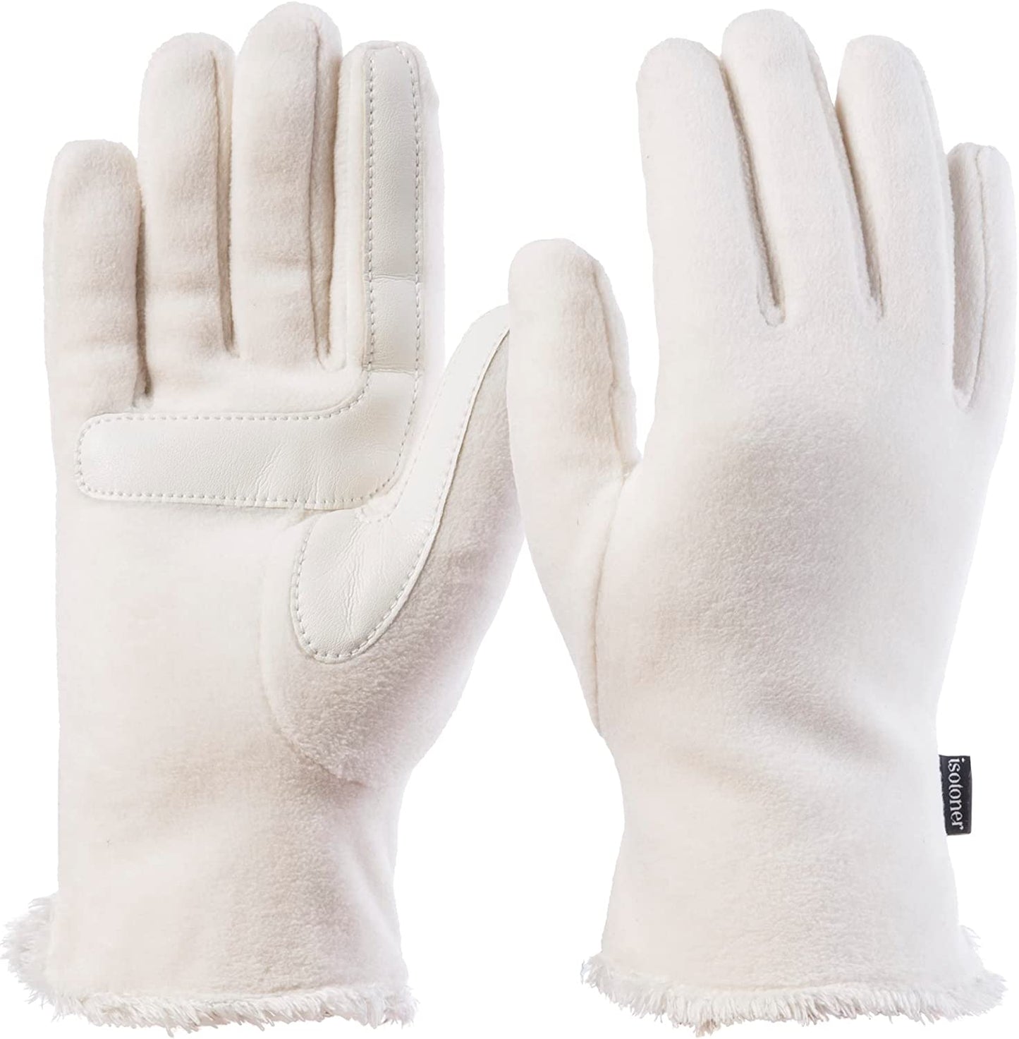 Isotoner Womens Stretch Fleece Gloves with Microluxe Lining and Smart Touch Technology Apparel & Accessories > Clothing Accessories > Gloves & Mittens KYLIE MAX Ivory - Without Smartdri One Size