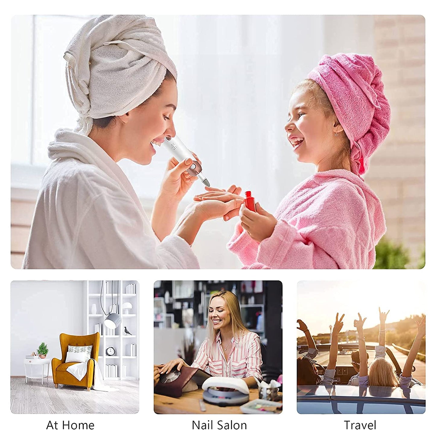 Rechargeable Manicure Pedicure Set,Electric Nail File, Cordless Nail Drill Kit,Portable 5 Speeds Foot & Hand Nail Care Tools for Calluses, Thick Nails, Nail Buffer Trim Grind Health & Beauty > Personal Care > Foot Care JYCXR