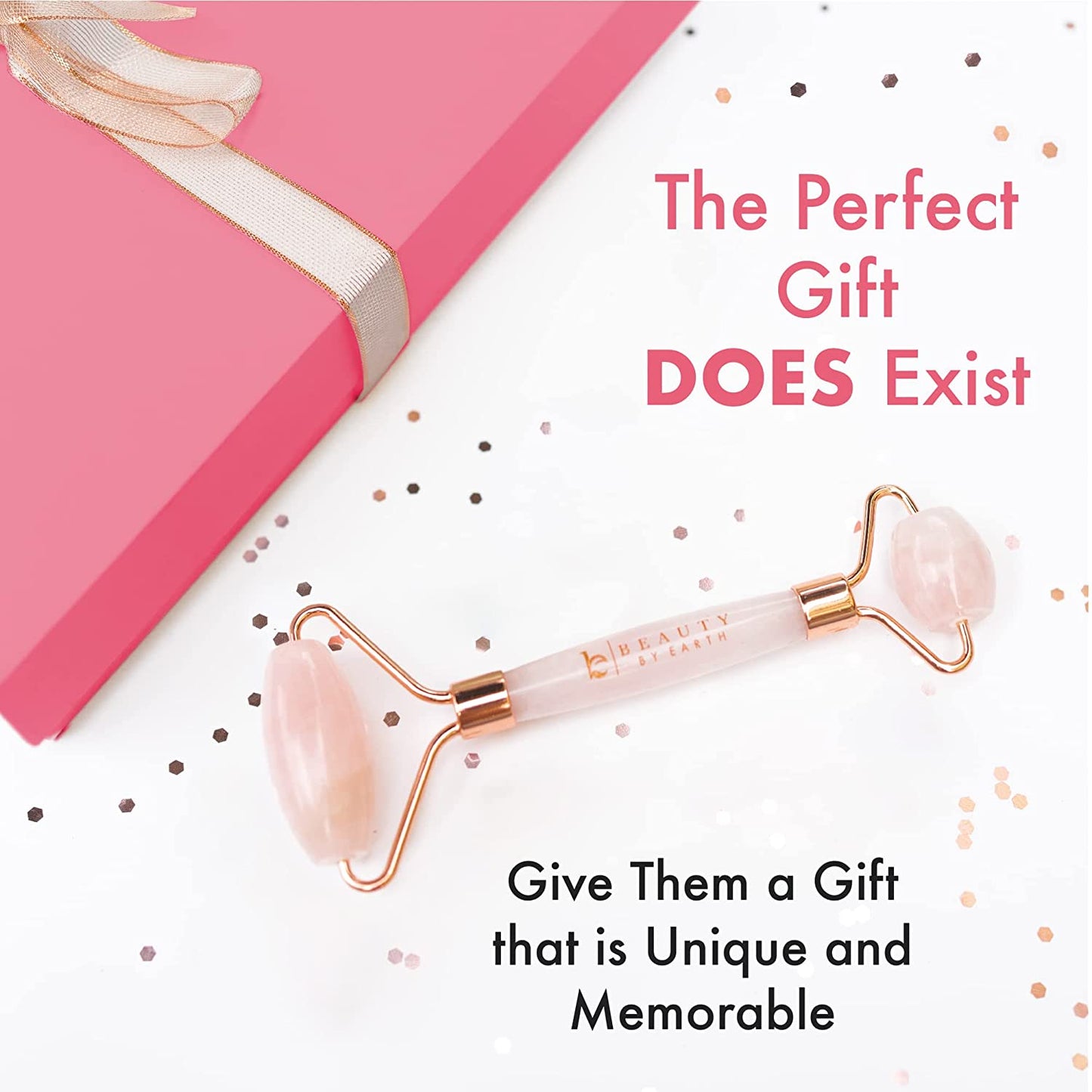 Rose Quartz Face Roller Skin Care Tools - Face Massager Roller, Facial Roller & Eye Roller for Puffy Eyes, Facial Massager Facial Tools Pair Perfectly with Skincare & Are Self Care Gifts for Women Health & Beauty > Personal Care > Cosmetics > Cosmetic Tools > Skin Care Tools Beauty by Earth