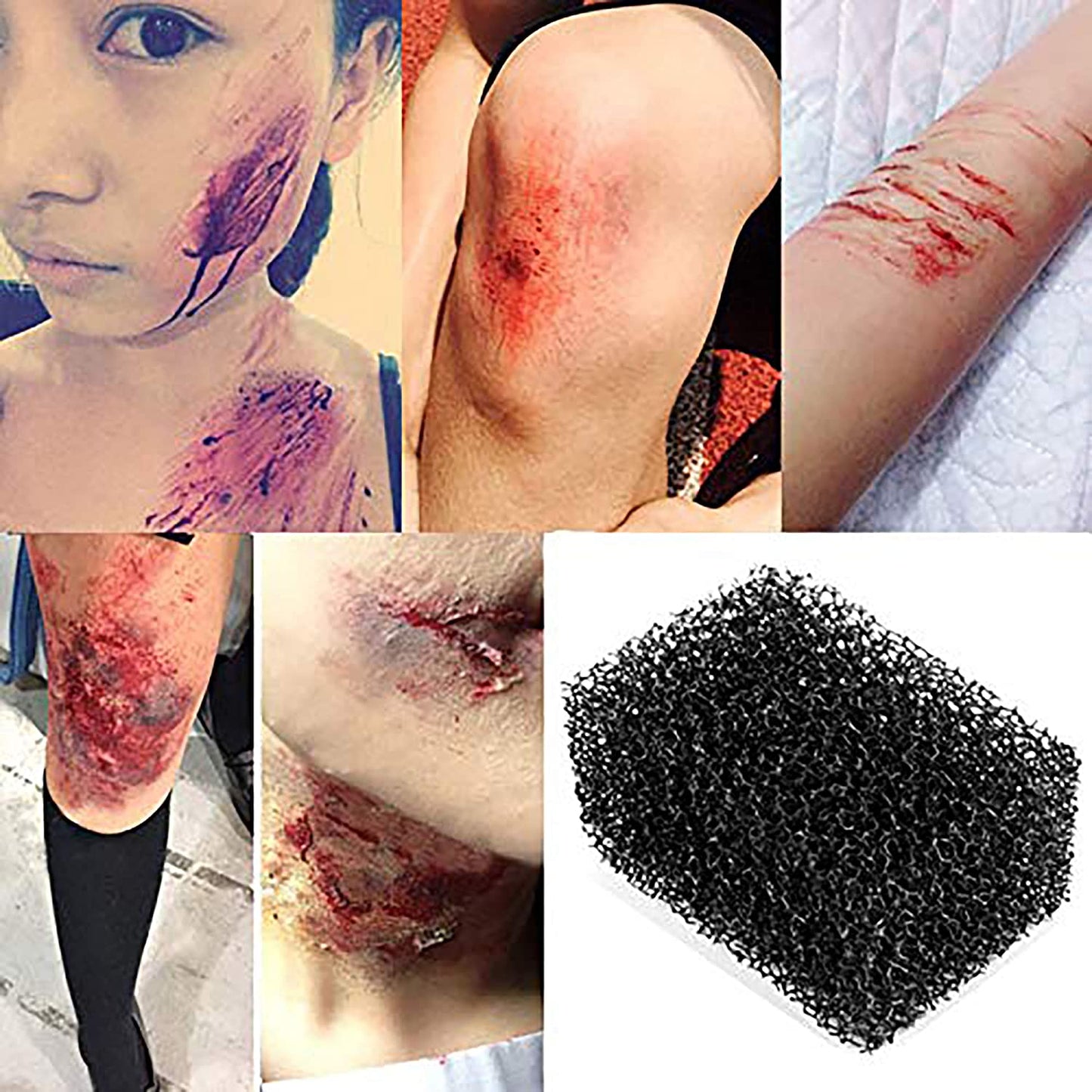 FANICEA Special Effects SFX Makeup Kit with Wound Modeling Scar Wax, Bruise Wheel, Sponge Puff, Spatula Tool, Stipple Sponge, Coagulated Fake Blood for Halloween Party Cosplay Stage Health & Beauty > Personal Care > Cosmetics > Cosmetic Tools > Makeup Tools FANICEA