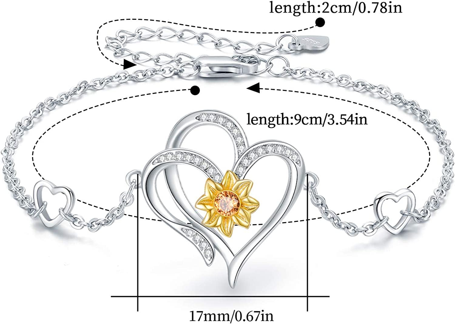 Sunflower Ankle Bracelet Jewelry Gifts Sterling Silver Sunflower Anklet for Women Girlfriend Wife Christmas Birthday Summer Sunshine Ankle Bracelet Gifts Apparel & Accessories > Jewelry > Anklets MEDWISE