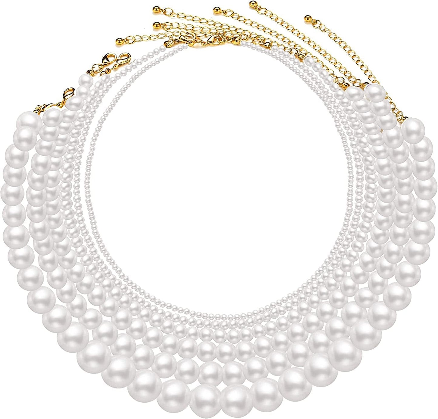 9PCS Gold Layered Chain Necklace for Women Girls, Gold Necklace Set,Y Pendant Necklaces, Pearl Choker Necklace, Chunky Dainty Y2K Goth Lock Coin Butterfly Snake Sun Link Choker Necklace Gold Plated Jewelry 11-style pearl&Layered