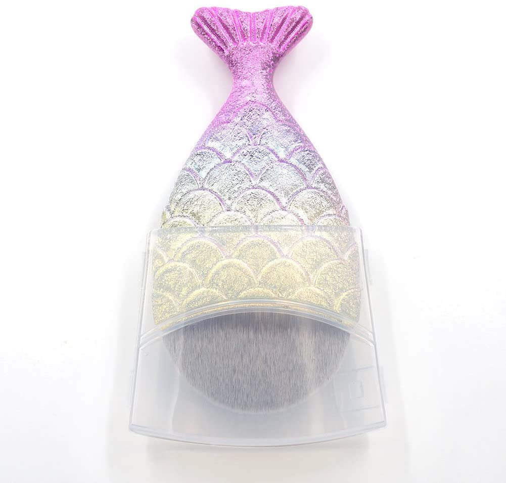 DSHIJIE Mermaid Makeup Brush Professional Foundation Powder Blush Brush Cosmetic Fishtail Brush Make up Tools 1Pcs (1) Health & Beauty > Personal Care > Cosmetics > Cosmetic Tools > Makeup Tools DSHIJIE 2