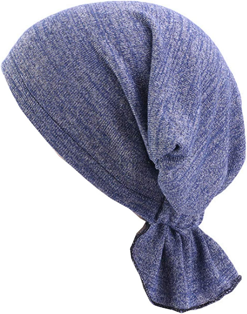 Ever Fairy 3 Colors Chemo Cancer Head Scarf Hat Cap Ethnic Cloth Print Turban Headwear Women Women'S Ruffle Beanie Scarf (3 Color Pack-A) Apparel & Accessories > Clothing Accessories > Headwear Ever Fairy