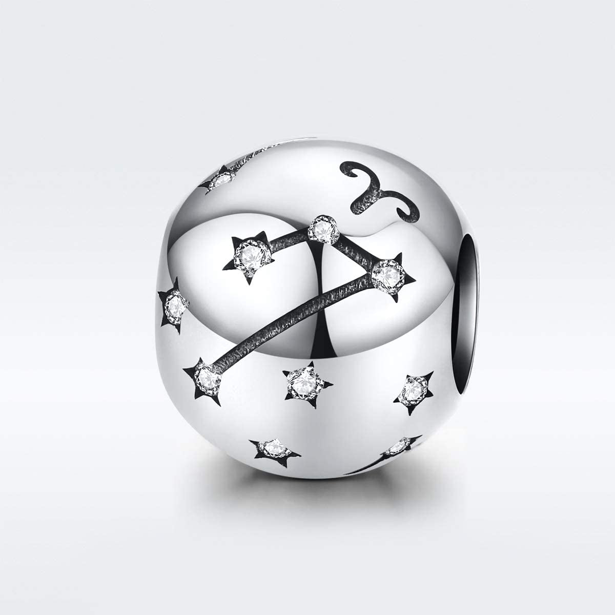 NINGAN 12 Zodiac Sign Birthday Charms - 925 Sterling Silver Charms Fits Women'S Charm Bracelet & Necklace - Birthday Gifts for Girls & Friends Apparel & Accessories > Jewelry > Bracelets NINGAN