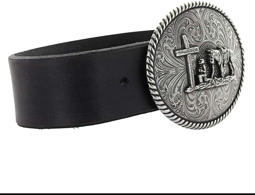 Montana Silversmiths Christian Faith Series Attitude Western Belt Buckle (Christian Cowboy - Antiqued Silver) Apparel & Accessories > Clothing Accessories > Belt Buckles Montana Silversmiths