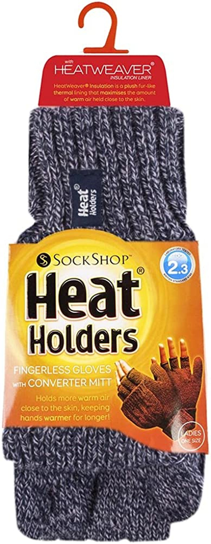 Heat Holders - Women'S Thermal Converter Fingerless Cable Knit 2.3 Tog Gloves - One Size Apparel & Accessories > Clothing Accessories > Gloves & Mittens HEAT HOLDERS
