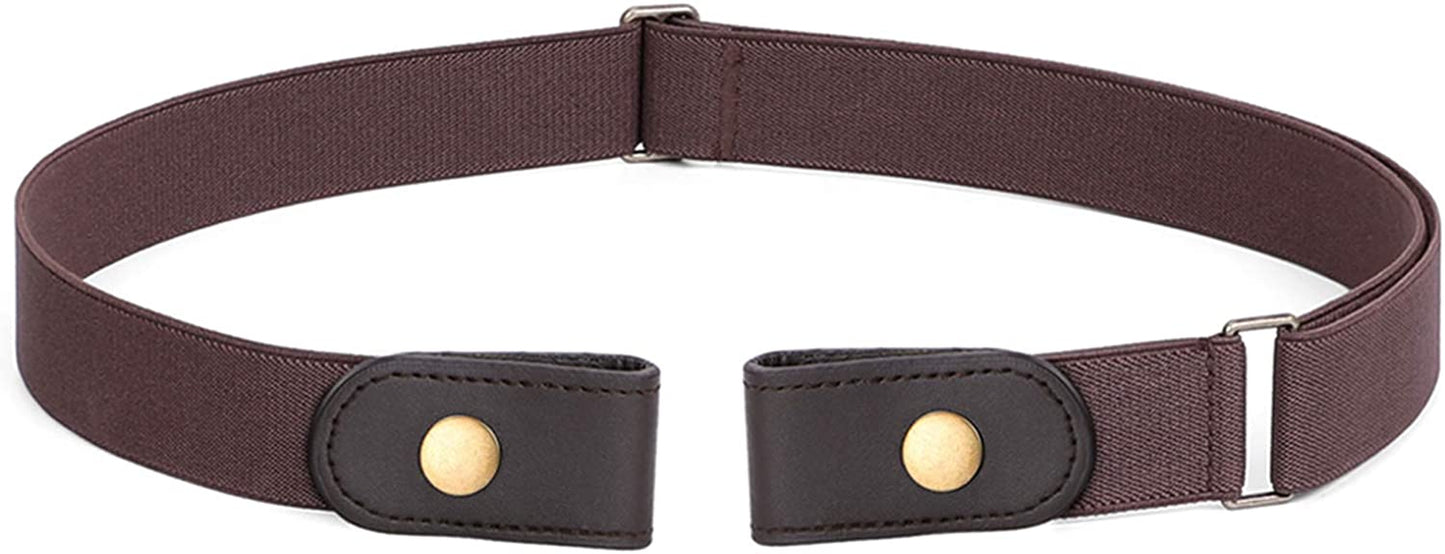 No Buckle Stretch Belt for Women Men Elastic Waist Belt up to 72 Inch for Jeans Pants Apparel & Accessories > Clothing Accessories > Belts WERFORU C-coffee Pants Size 23"-30"