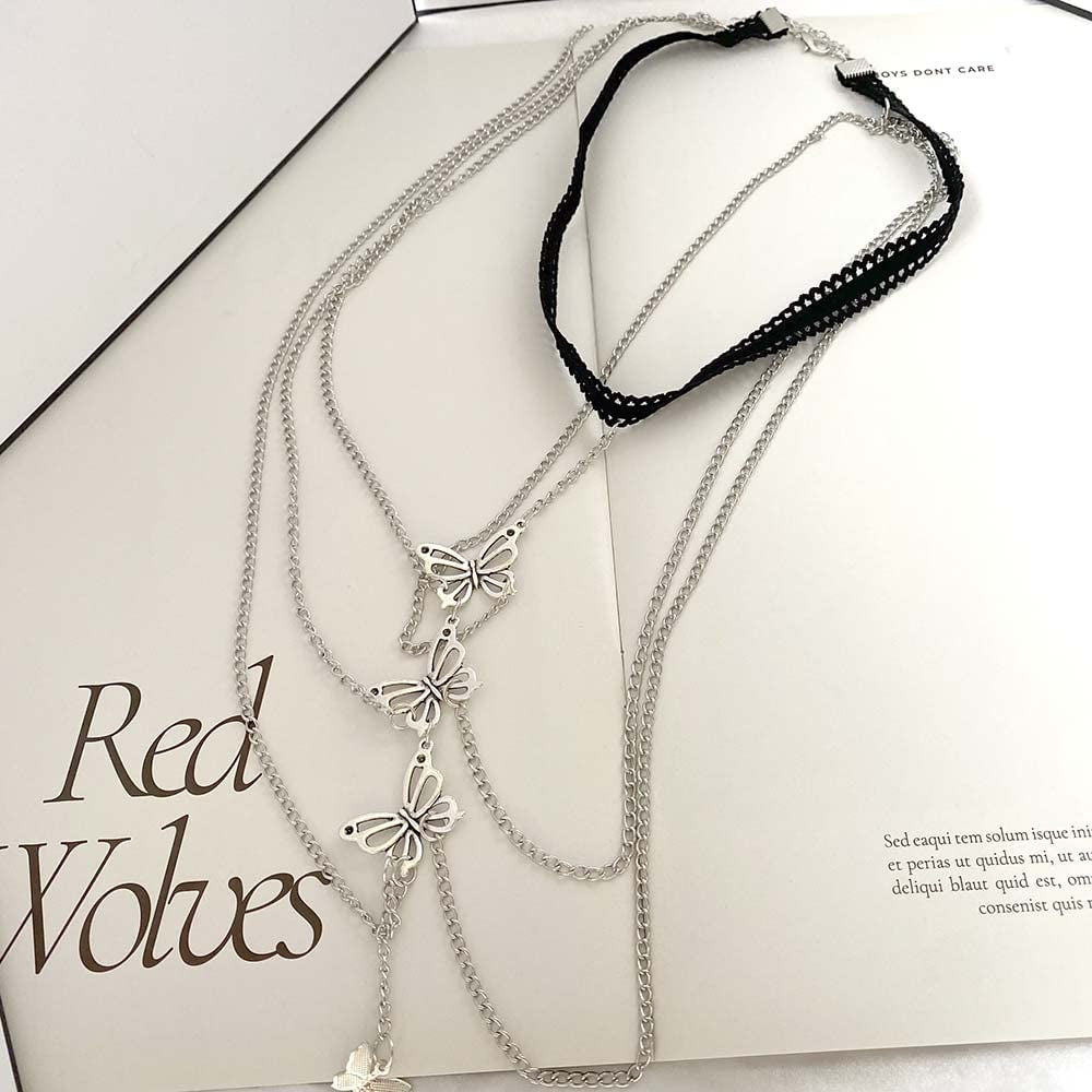 Sexy Body Chain Wavy Snake Leg Chain Jewelry for Women Butterfly Pendant Layered Leg Chain Necklace for Girls Apparel & Accessories > Jewelry > Body Jewelry CHAKRA HEALING REIKI CHR