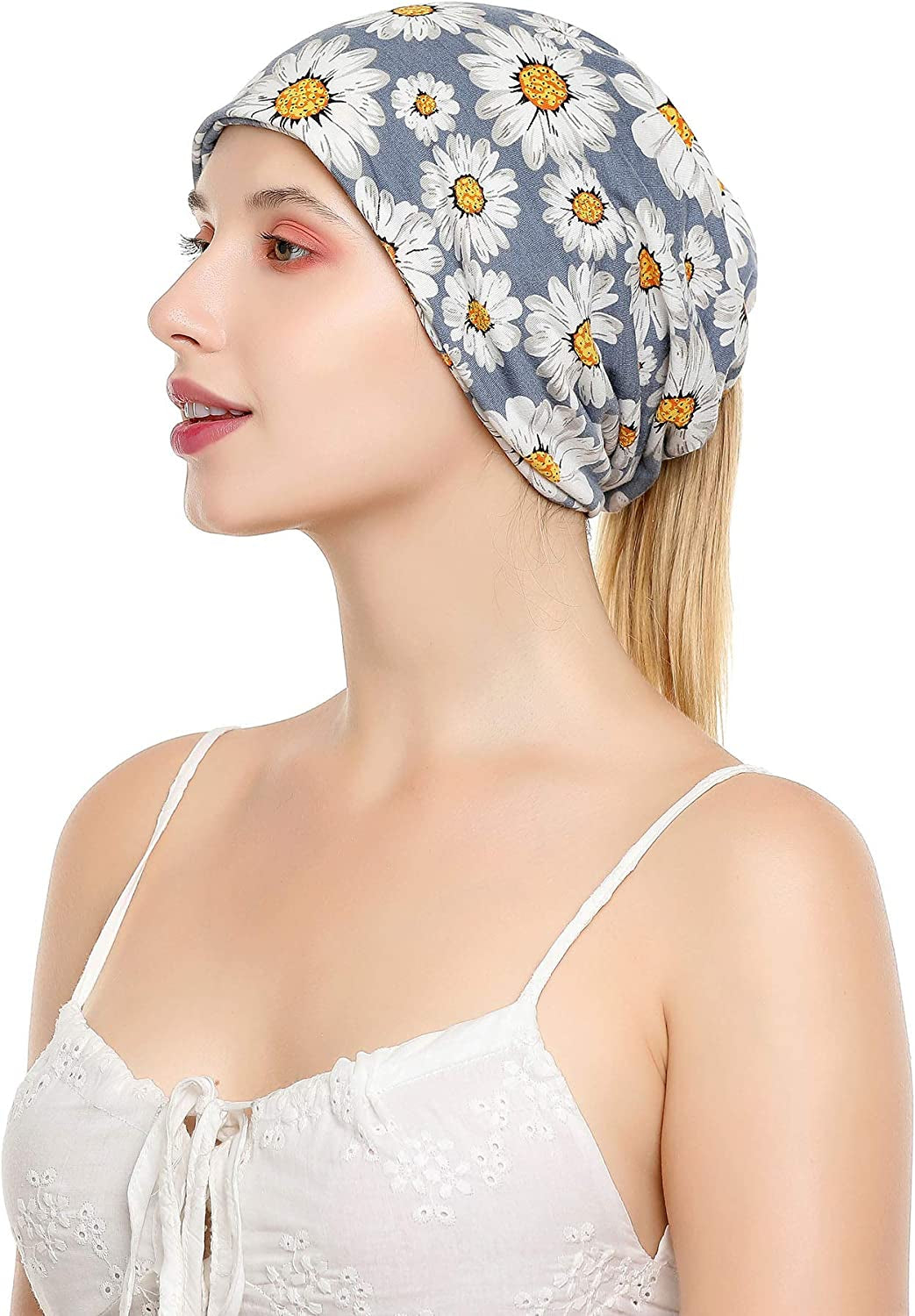 HONENNA Printed Turban Headband Chemo Cap Soft Sleep Beanie Apparel & Accessories > Clothing Accessories > Headwear HONENNA