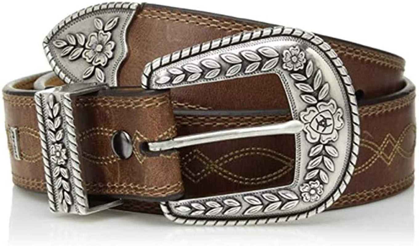 ARIAT Women'S Fatbaby Center Stitch Belt Apparel & Accessories > Clothing Accessories > Belts ARIAT Brown 28