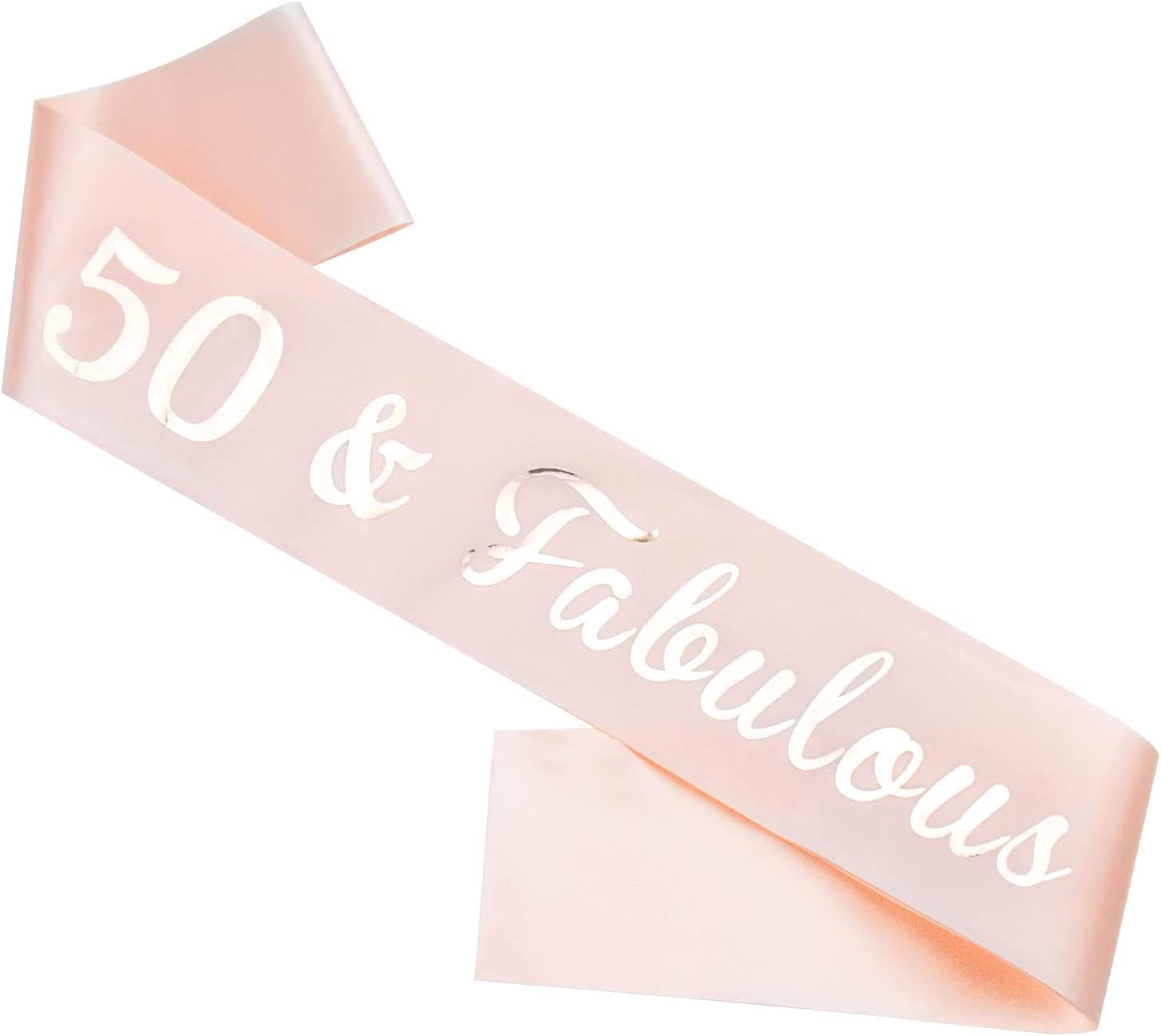 SGKUED 'It'S My 30Th Birthday' Sash, Rose Gold Soft Satin Sash with Rose Foil Lettering Birthday Sash for Women 30Th Birthday Party Favors and Decorations Apparel & Accessories > Clothing Accessories > Sashes SGKUED 50 & Fabulous Birthday Sash
