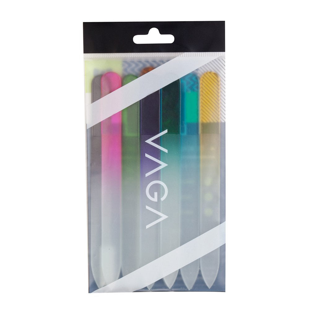 VAGA Glass Nail File Acrylic Nail Kit Ladies Night Has 9 Professional Manicure Pedicure Kit Crystal Glass Nail Files Set in a Case. Crystal Nail Strengthener Fingernail Tool Kit Are a Perfect Gift Health & Beauty > Personal Care > Cosmetics > Cosmetic Tools > Nail Tools VAGA