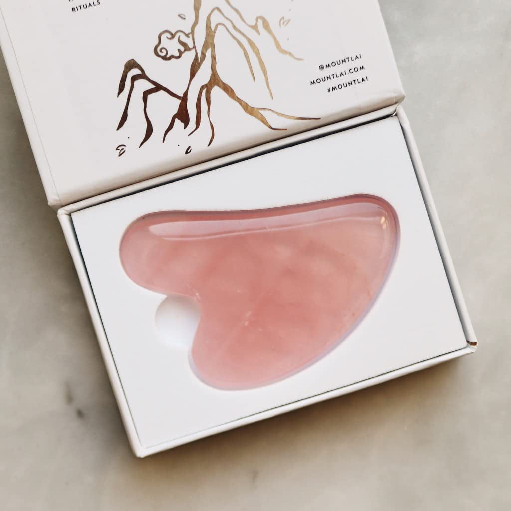 Mount Lai - the Rose Quartz Gua Sha Facial Lifting Tool | Gua Sha to Sculpt Facial Features + Release Tension Health & Beauty > Personal Care > Cosmetics > Cosmetic Tools > Skin Care Tools Mount Lai