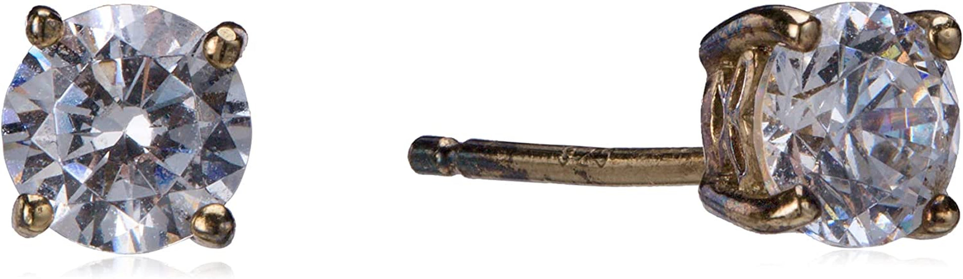 Collection Platinum or Gold Plated Sterling Silver Round-Cut Stud Earrings Made with Infinite Elements Zirconia Apparel & Accessories > Jewelry > Earrings Amazon Collection Yellow-gold-plated 1 cttw